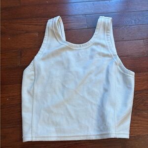 lululemon athletica Cream Ribbed Tank Top